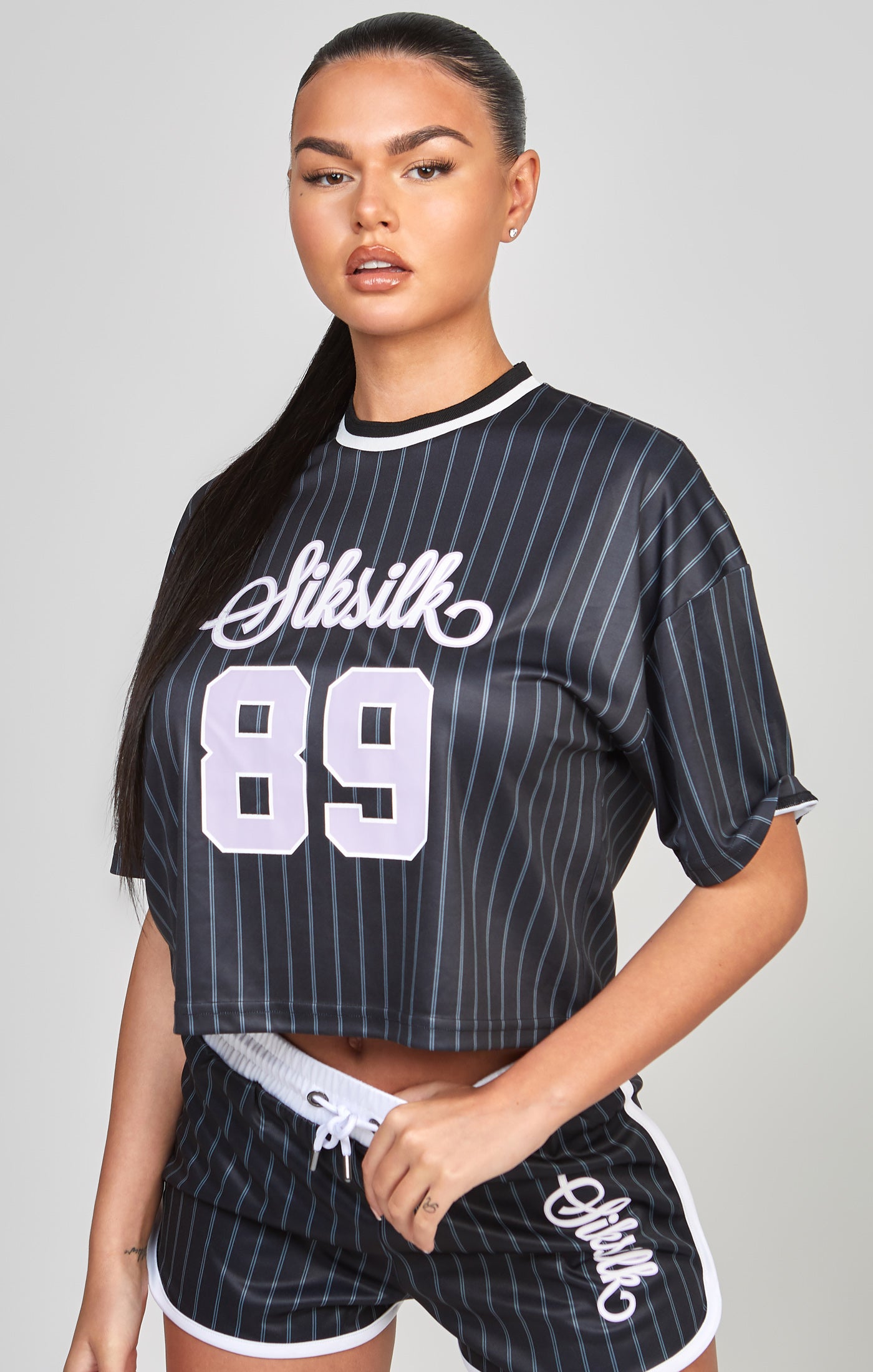 Load image into Gallery viewer, Black Pinstripe Basketball Vest