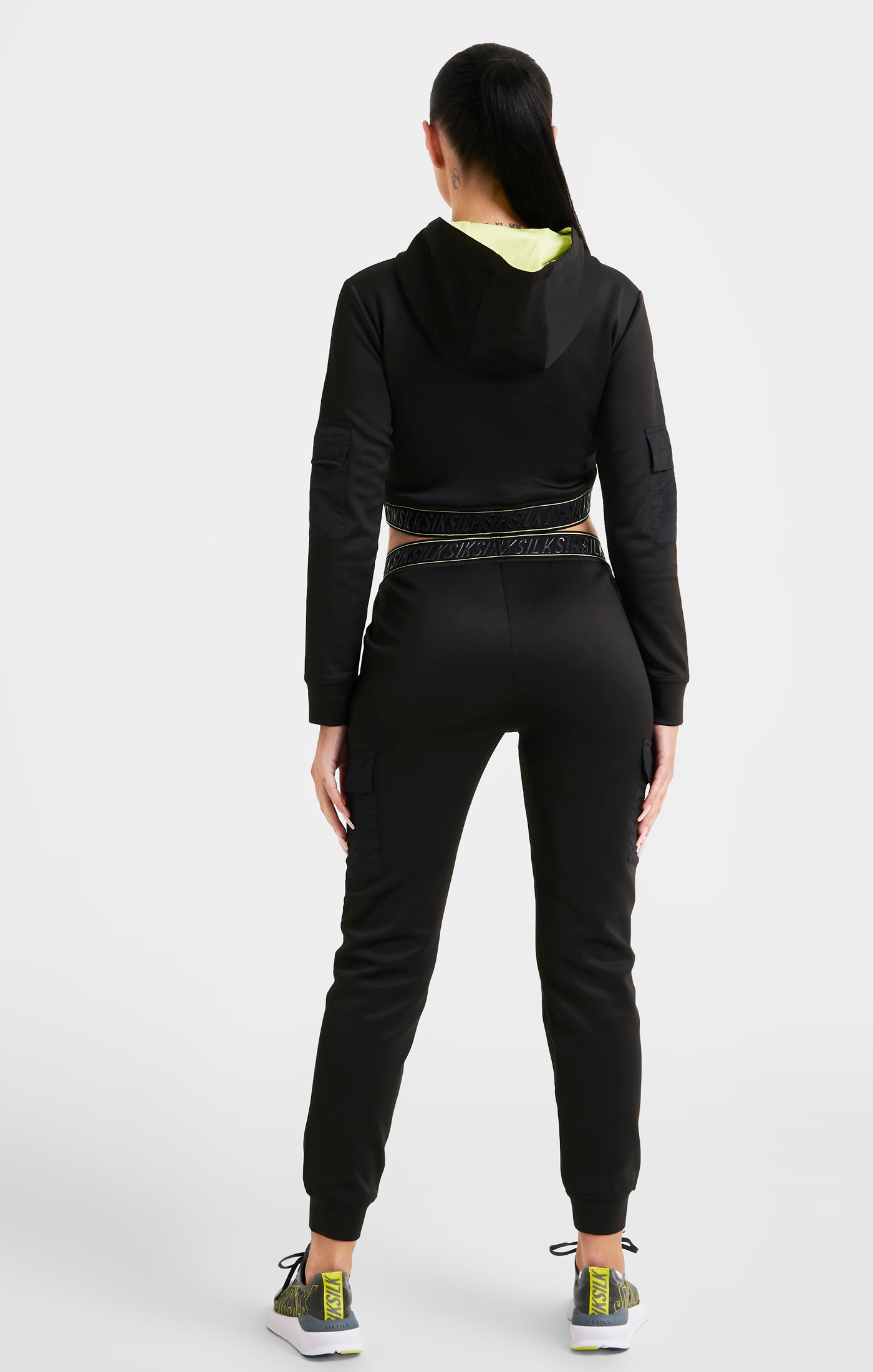 Load image into Gallery viewer, Black Cargo Tape Track Pant (4)