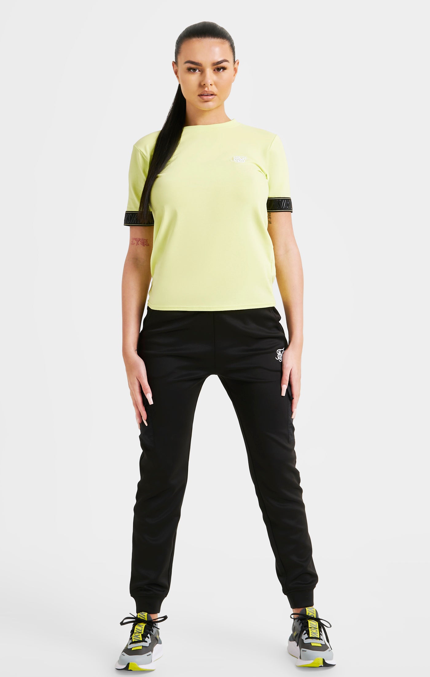 Load image into Gallery viewer, Yellow Taped Crop T-Shirt (2)