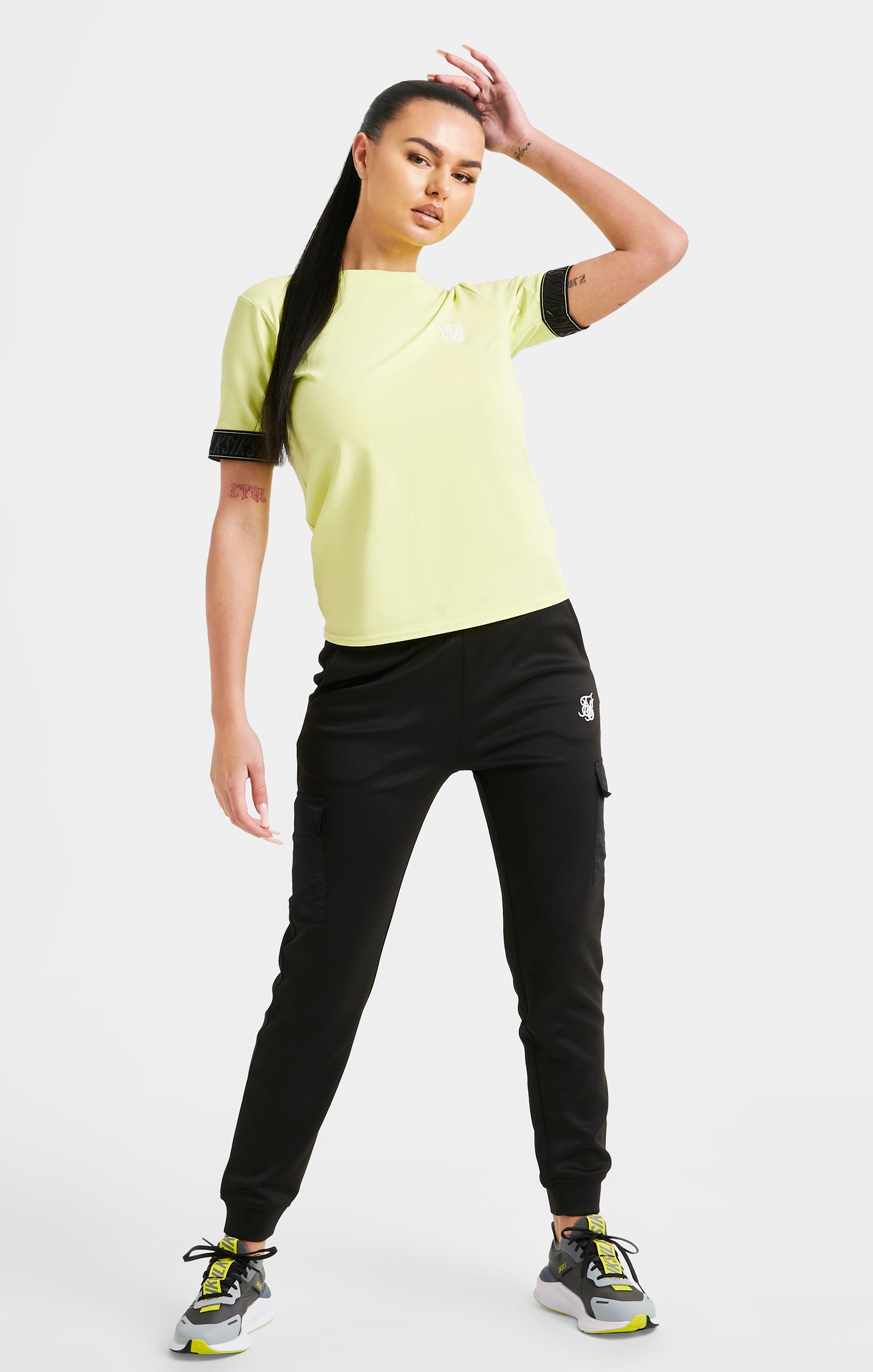 Load image into Gallery viewer, Yellow Taped Crop T-Shirt (3)
