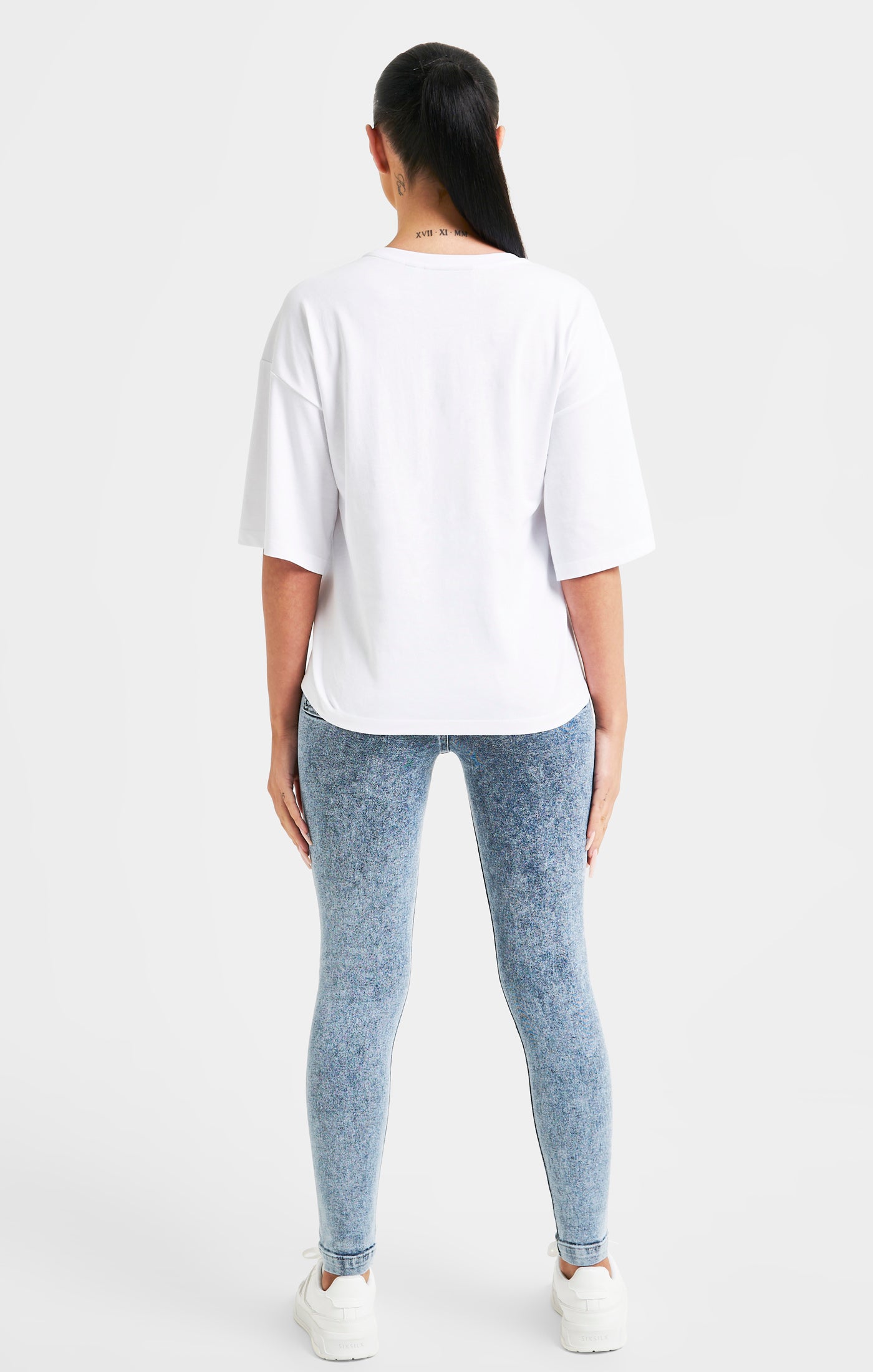 Load image into Gallery viewer, White Sparkle Boxy Crop T-Shirt (4)
