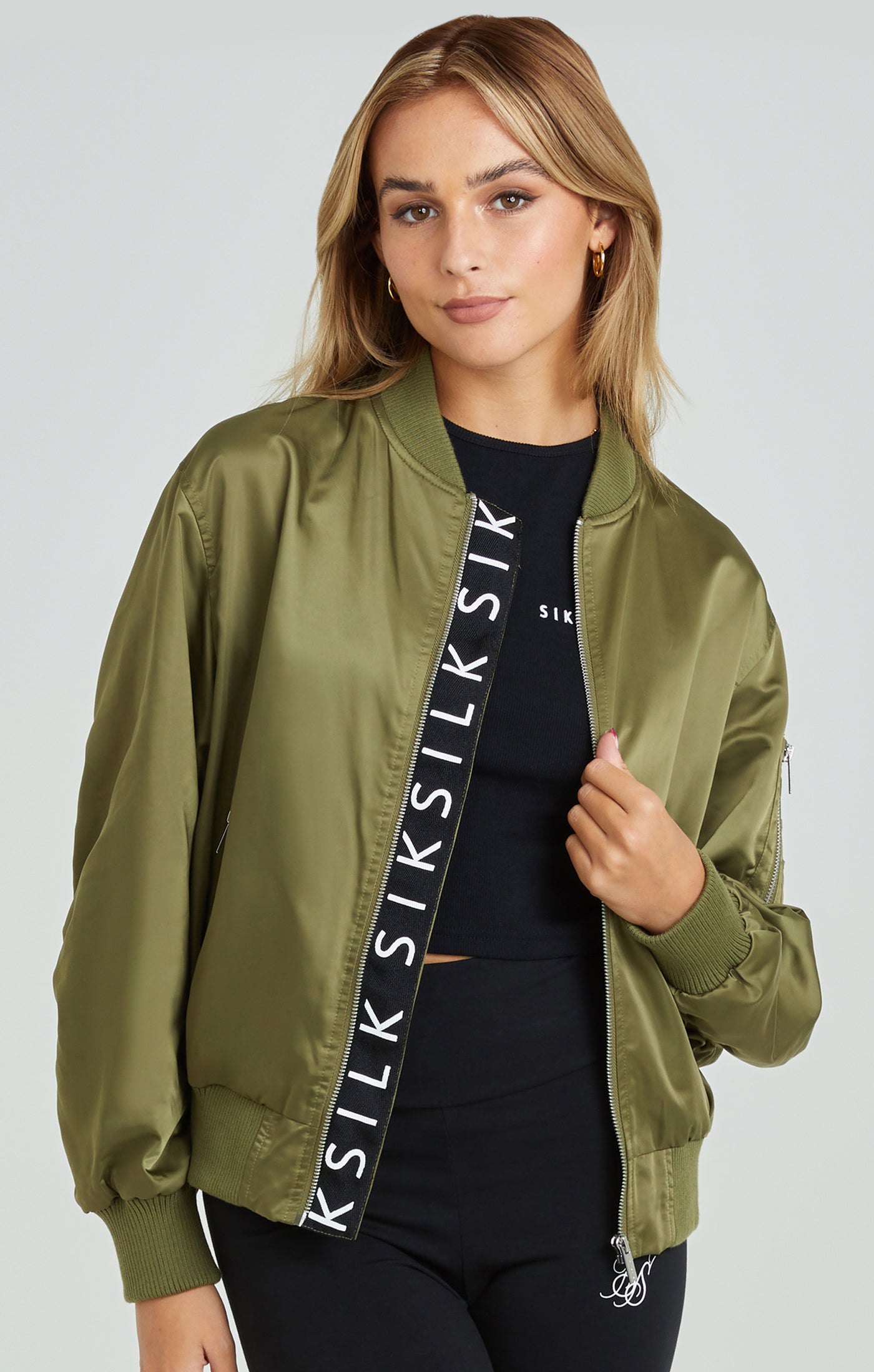 Load image into Gallery viewer, Khaki Classic Bomber
