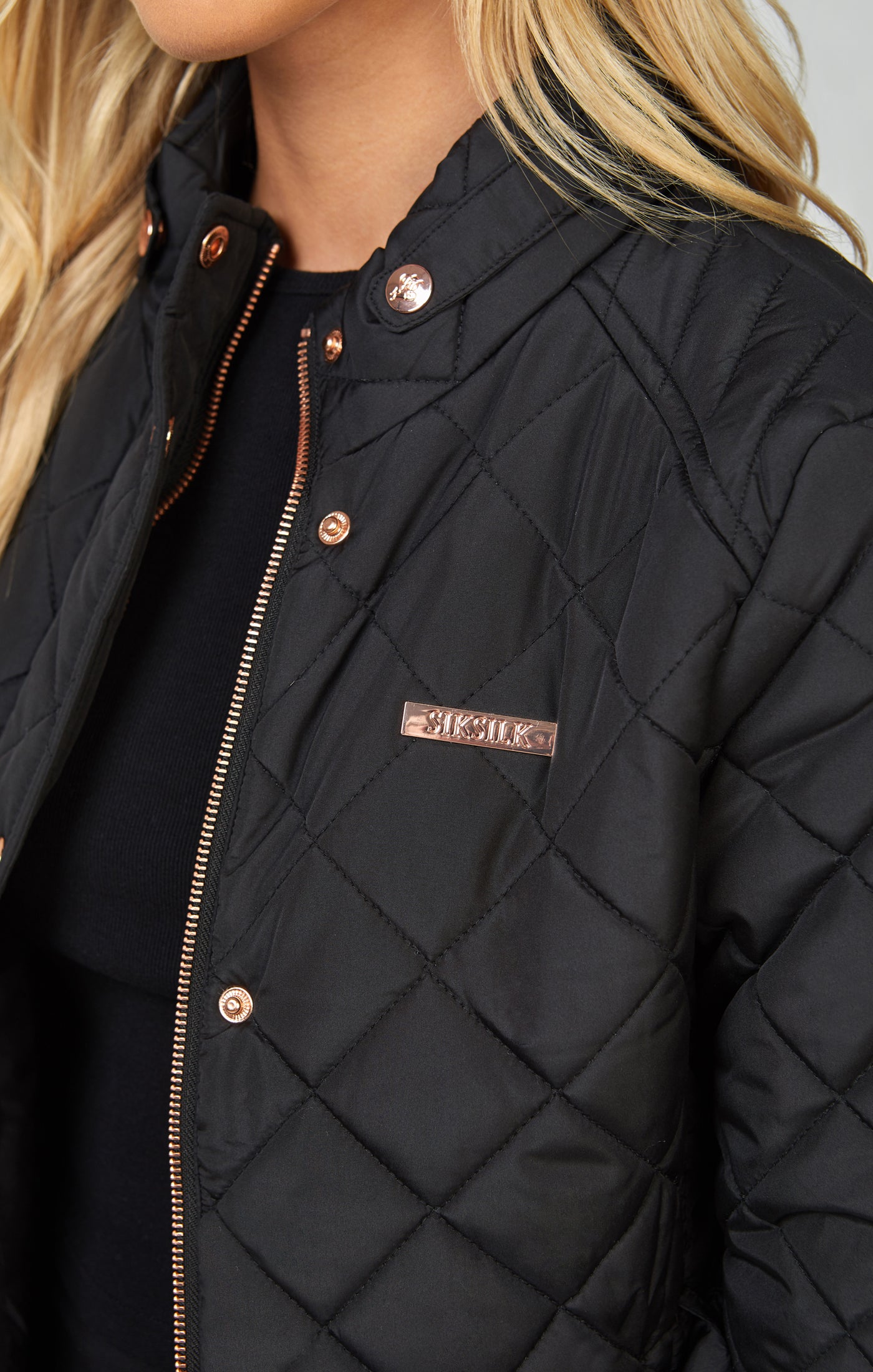 Load image into Gallery viewer, Black Belted Quilted Jacket (2)
