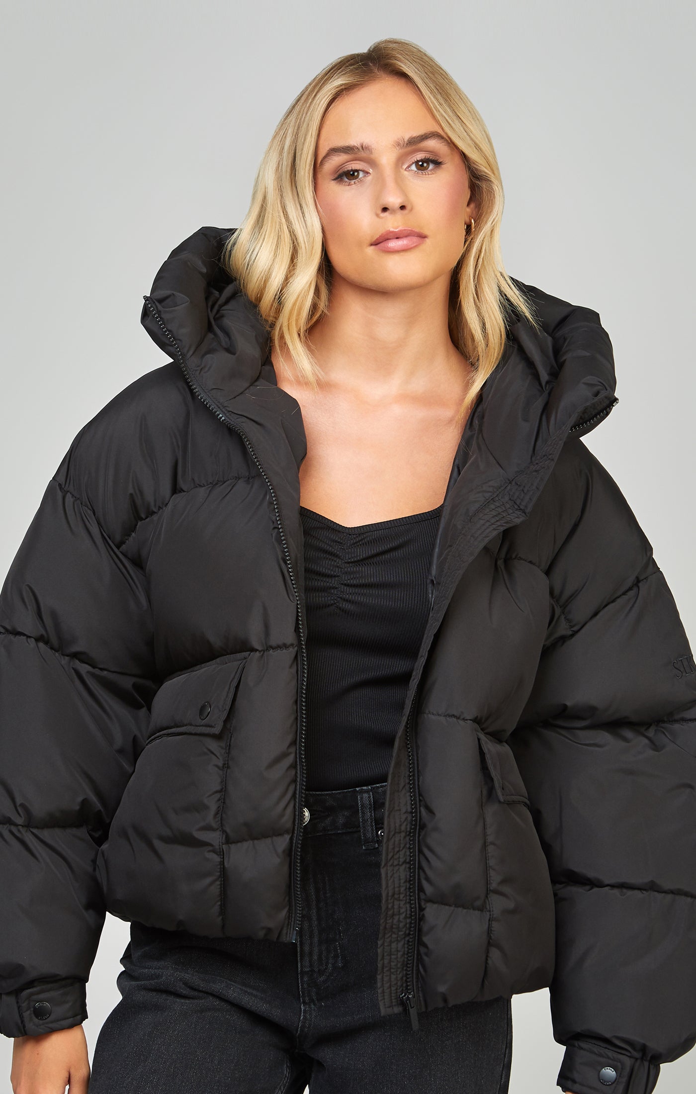 Load image into Gallery viewer, Black Oversized Padded Coat (5)
