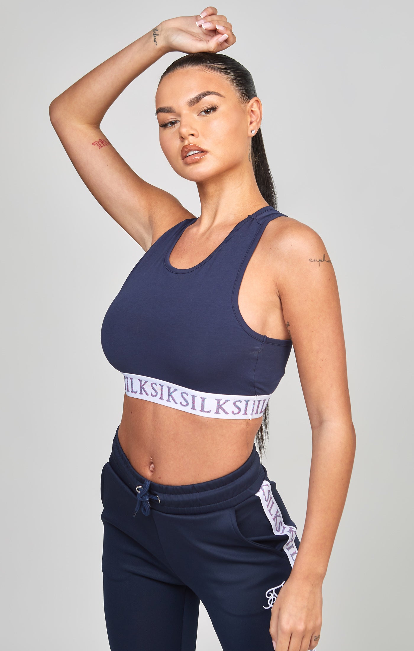 Load image into Gallery viewer, Navy Tape Bralette