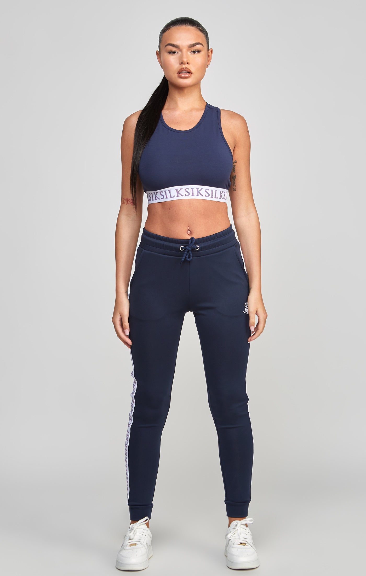 Load image into Gallery viewer, Navy Tape Bralette (2)