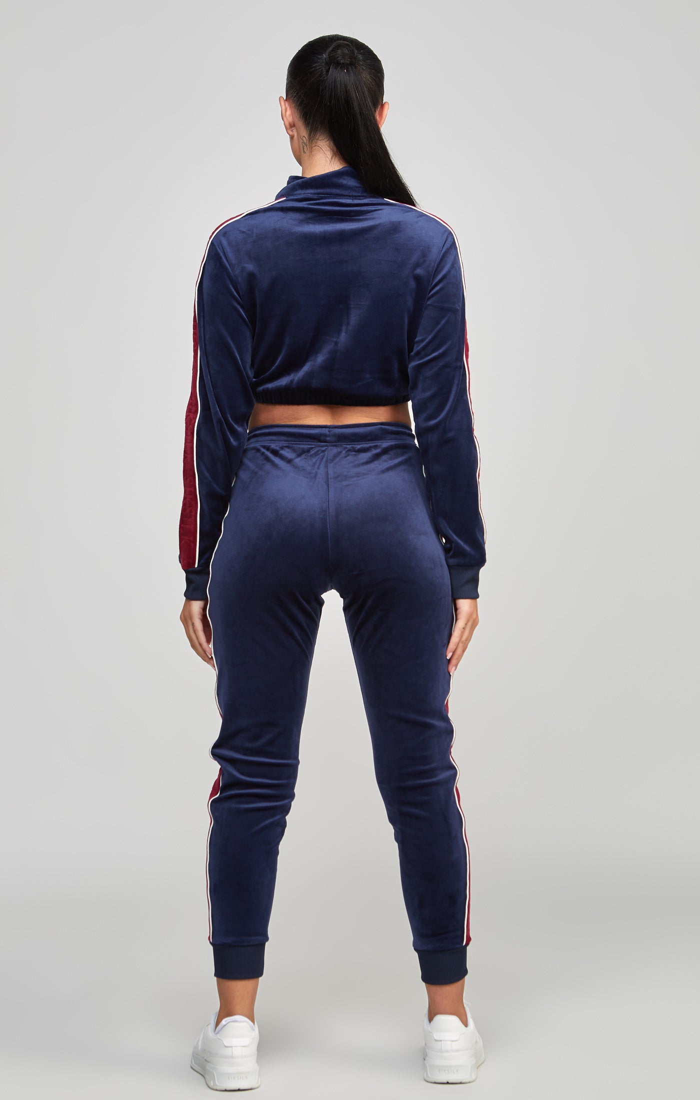 Load image into Gallery viewer, Navy Velour Track Top (4)