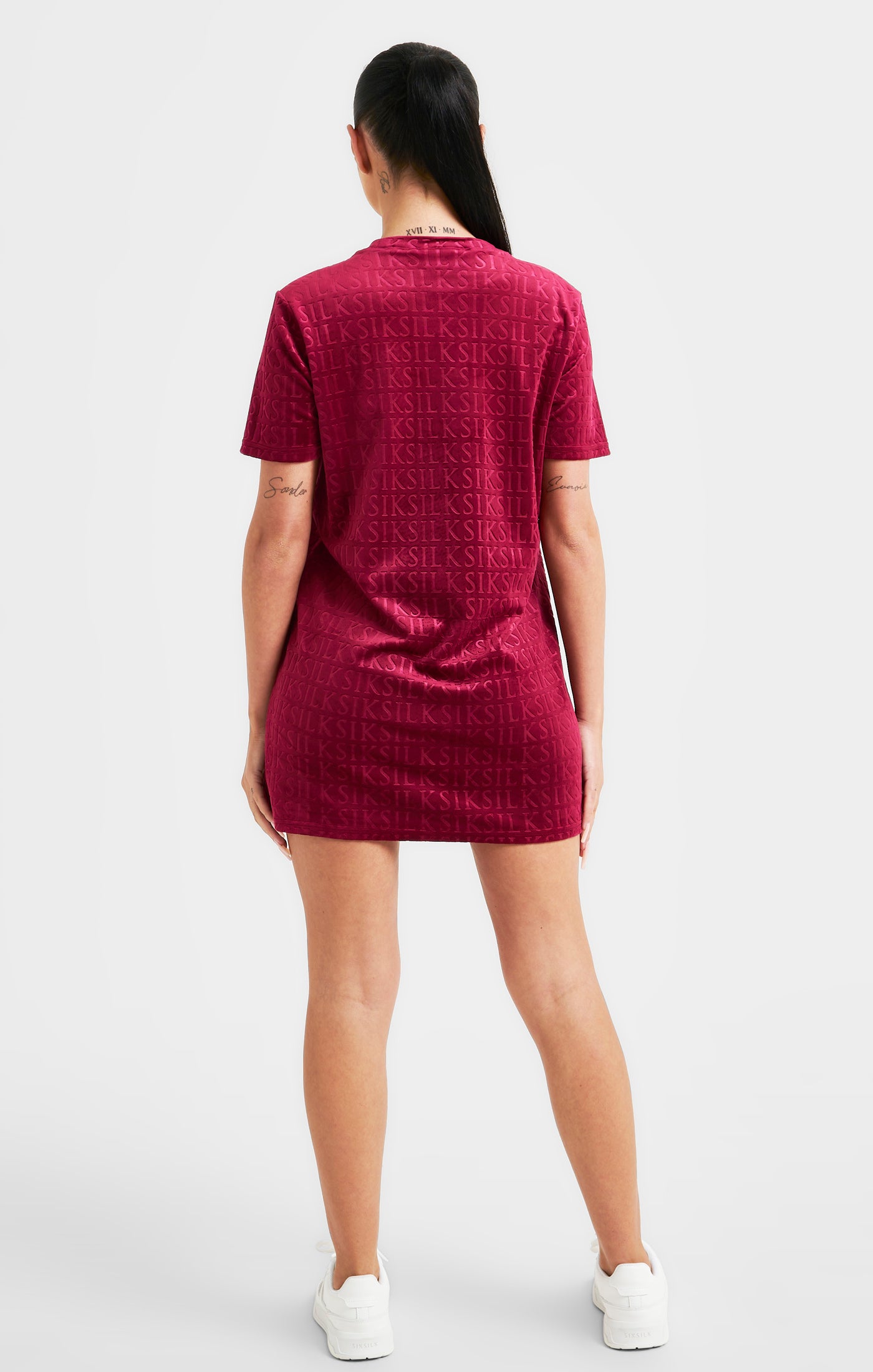 Load image into Gallery viewer, Pink Velour T-Shirt Dress (4)