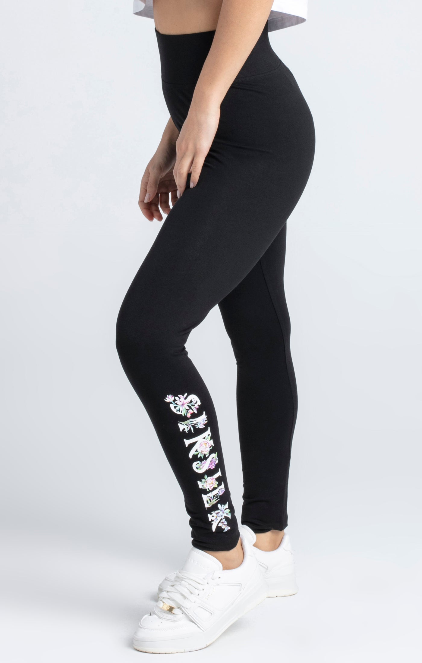 Load image into Gallery viewer, Black Floral Legging