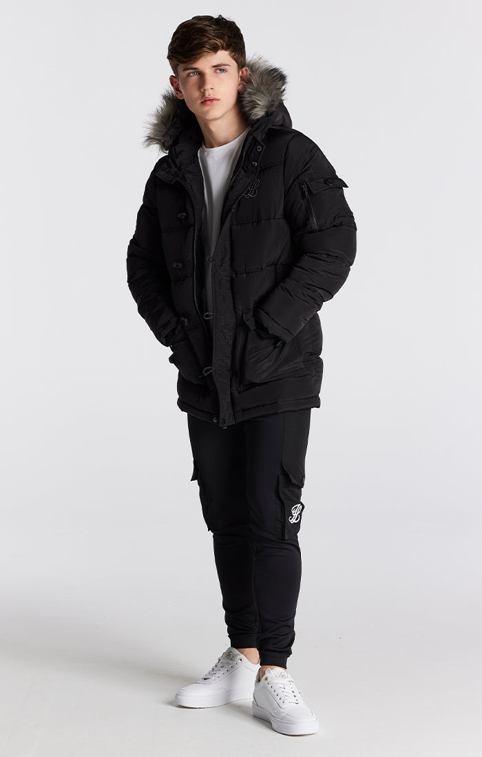 Load image into Gallery viewer, Illusive London Puff Parka - Black (4)