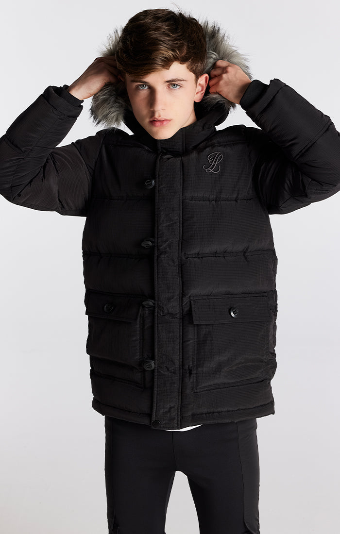 Load image into Gallery viewer, Illusive London Puff Parka - Black (1)