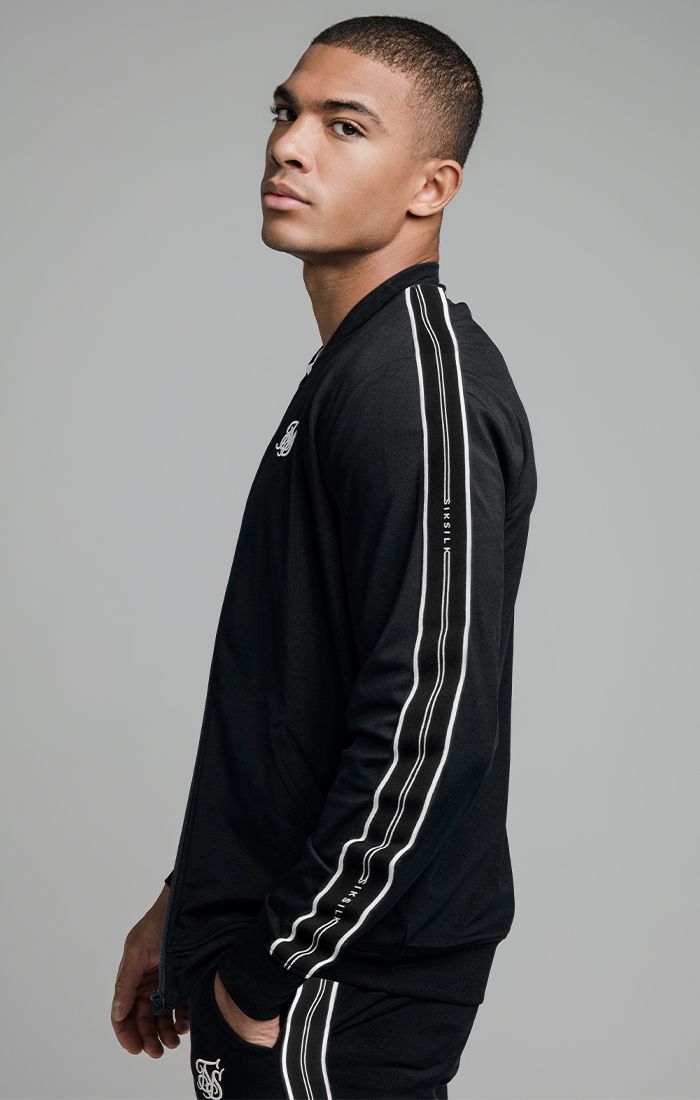 Load image into Gallery viewer, Black Track Bomber Jacket (1)