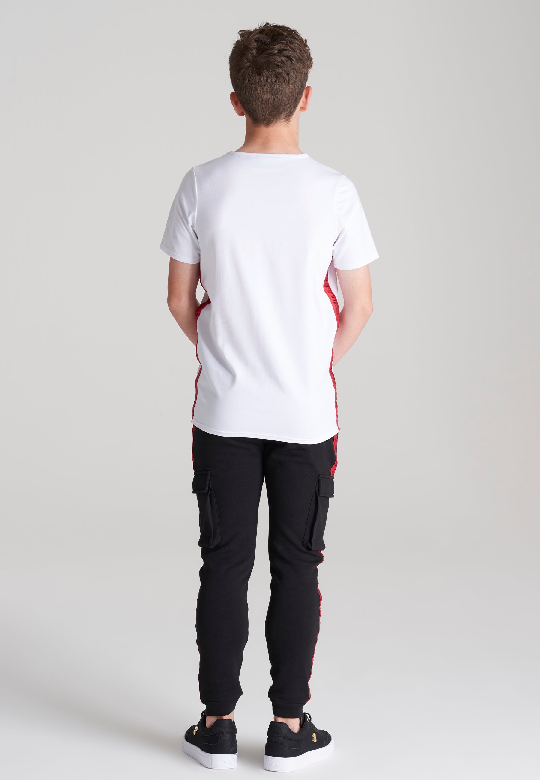 Load image into Gallery viewer, Boys White Taped T-Shirt (5)